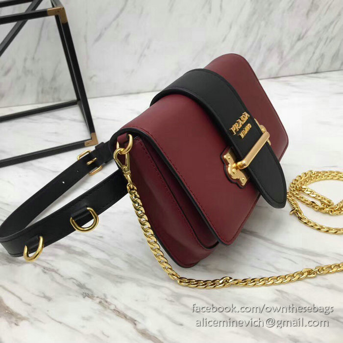 Prada Cahier Belt Bag Burgundy 1BL004