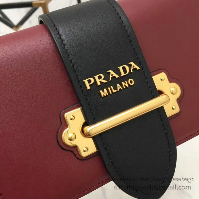 Prada Cahier Belt Bag Burgundy 1BL004