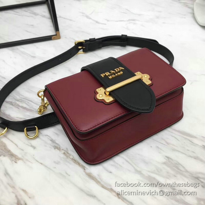 Prada Cahier Belt Bag Burgundy 1BL004