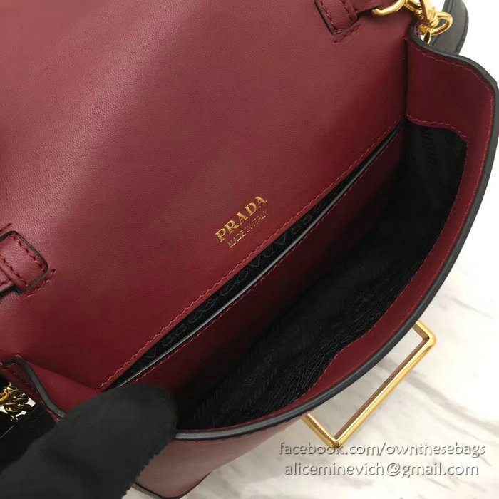 Prada Cahier Belt Bag Burgundy 1BL004