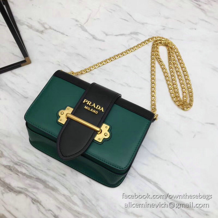 Prada Cahier Belt Bag Green and Black 1BL004