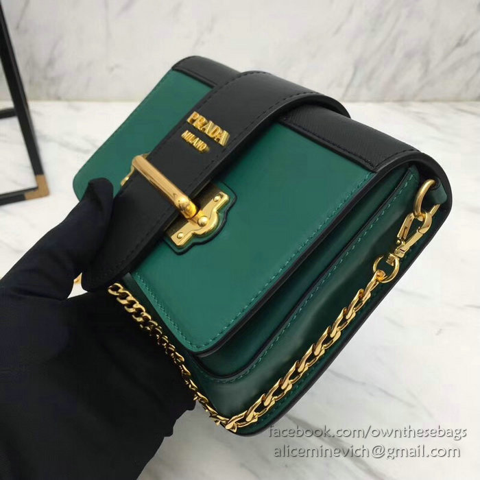 Prada Cahier Belt Bag Green and Black 1BL004