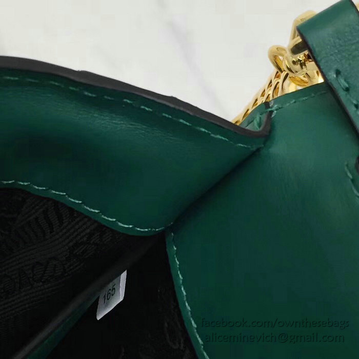 Prada Cahier Belt Bag Green and Black 1BL004