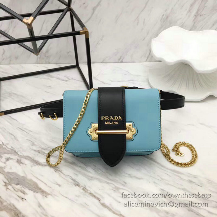 Prada Cahier Belt Bag Light Blue 1BL004