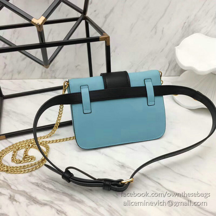 Prada Cahier Belt Bag Light Blue 1BL004