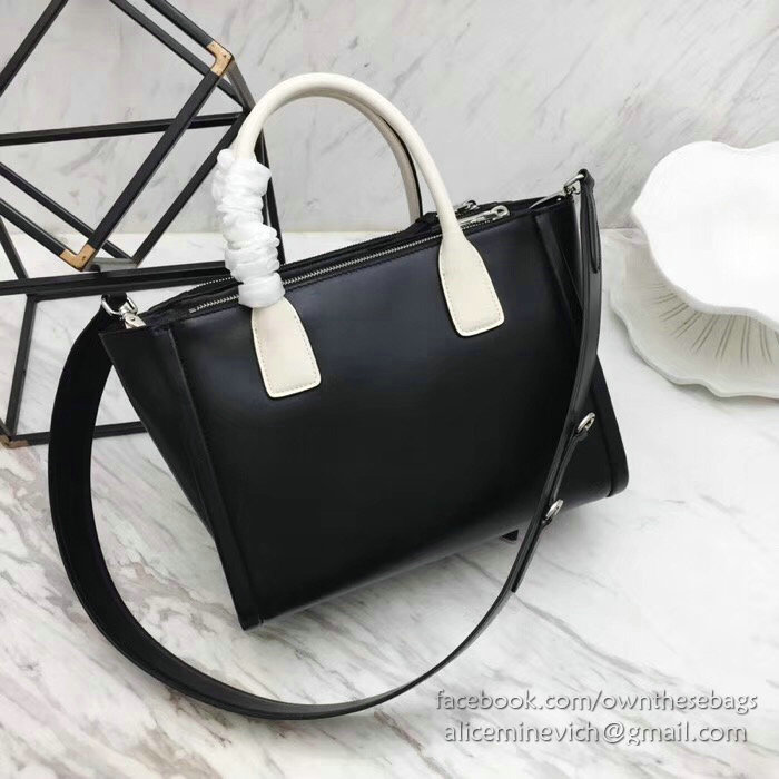 Prada Concept Leather Handbag Black 1BA175