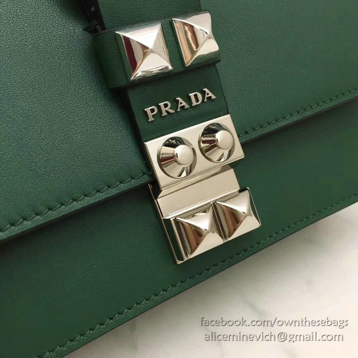 Prada Elektra Leather Bag Green 1BD121