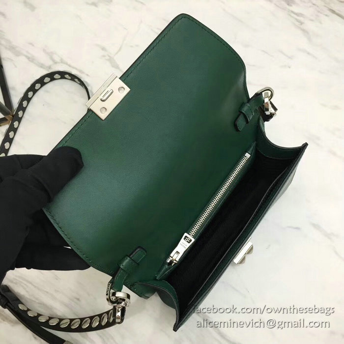 Prada Elektra Leather Bag Green 1BD121