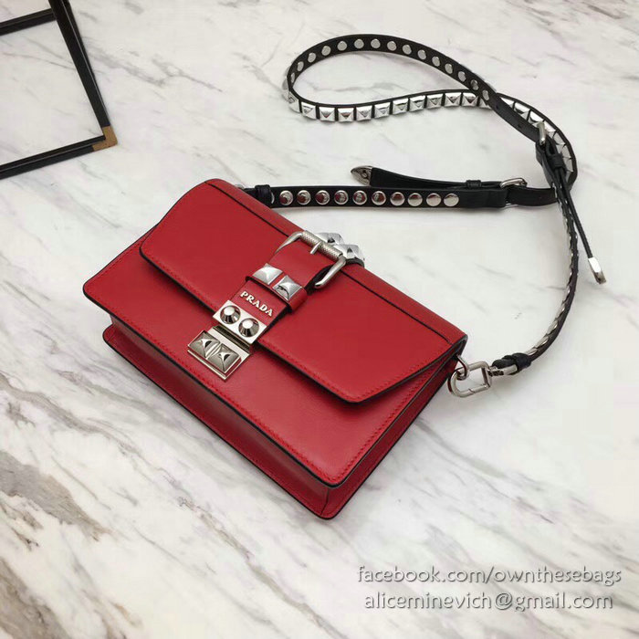 Prada Elektra Leather Bag Red 1BD121