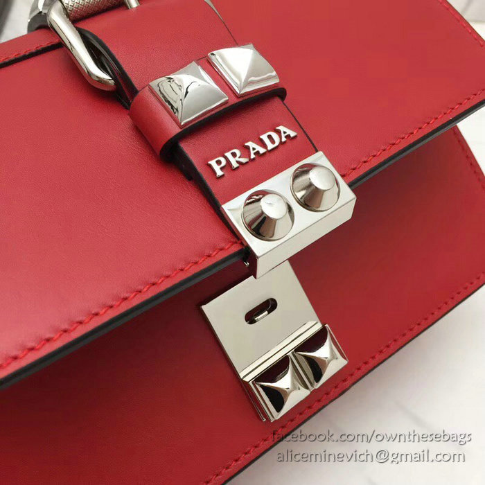 Prada Elektra Leather Bag Red 1BD121