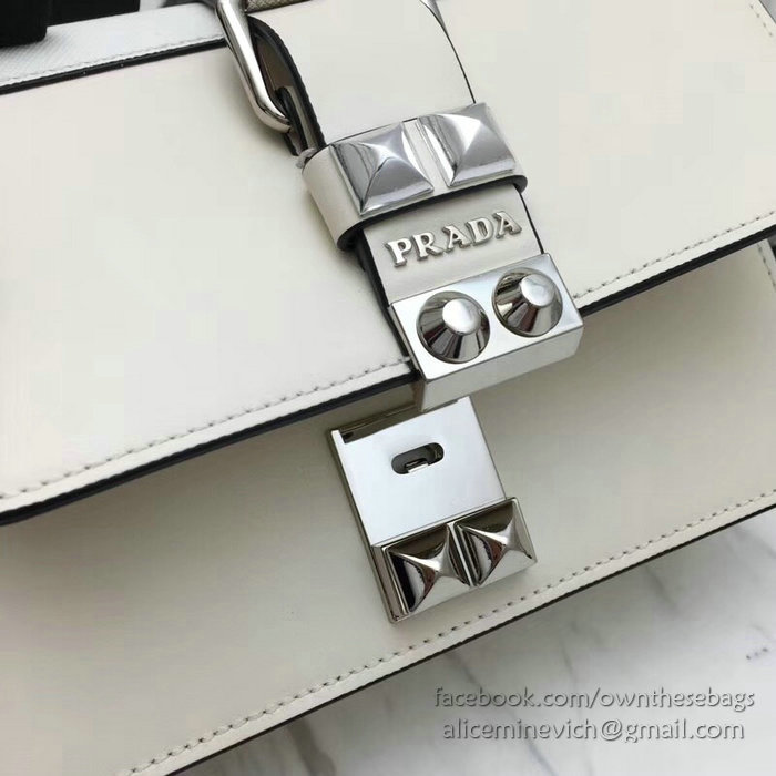 Prada Elektra Leather Bag White 1BD121