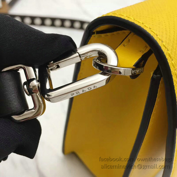 Prada Elektra Leather Bag Yellow 1BD121