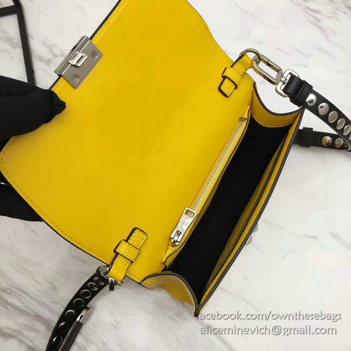 Prada Elektra Leather Bag Yellow 1BD121