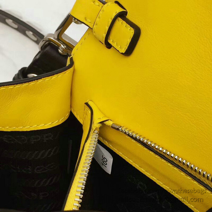 Prada Elektra Leather Bag Yellow 1BD121