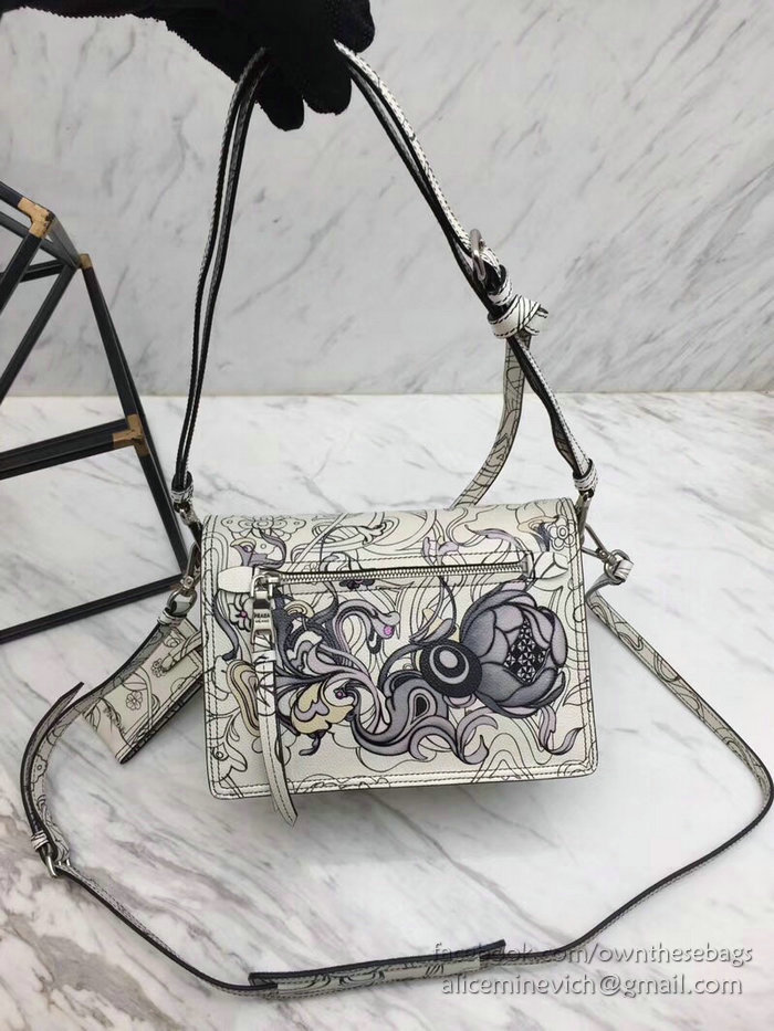 Prada Etiquette Printed Leather Bag 1BD082