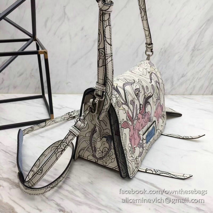 Prada Etiquette Printed Leather Bag 1BD082