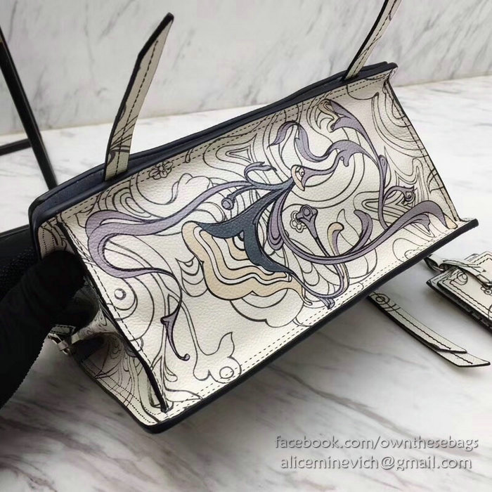 Prada Etiquette Printed Leather Bag 1BD082