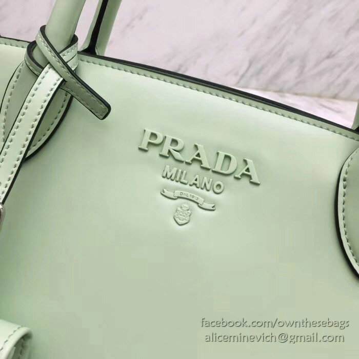 Prada Monochrome Calf Leather Bag Aqua 1BA156