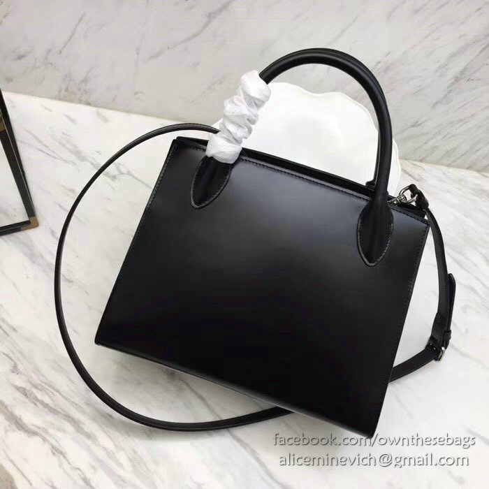 Prada Monochrome Calf Leather Bag Black 1BA156