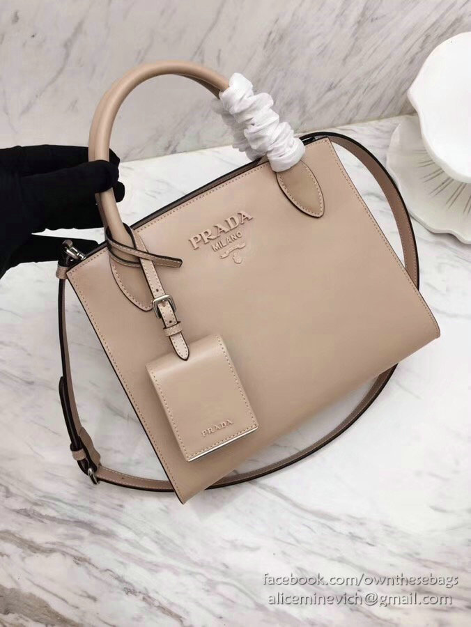 Prada Monochrome Calf Leather Bag Peach 1BA156