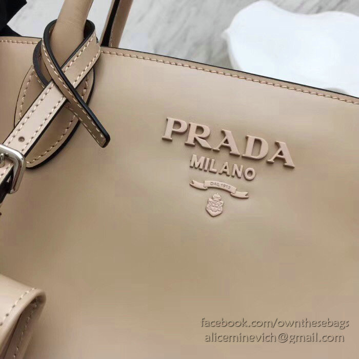 Prada Monochrome Calf Leather Bag Peach 1BA156