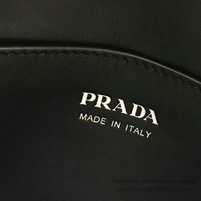 Prada Monochrome Saffiano Leather Bag Black 1BD127