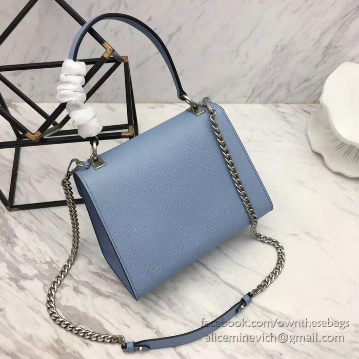 Prada Monochrome Saffiano Leather Bag Blue 1BA126