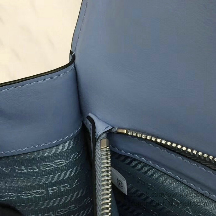 Prada Monochrome Saffiano Leather Bag Blue 1BA126