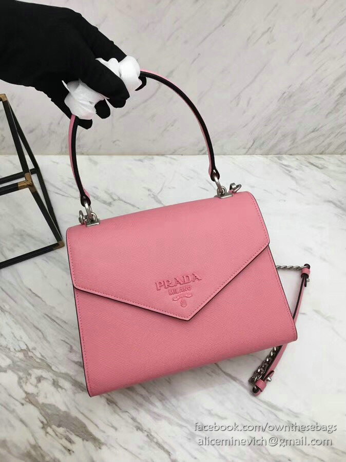 Prada Monochrome Saffiano Leather Bag Petal Pink 1BA126