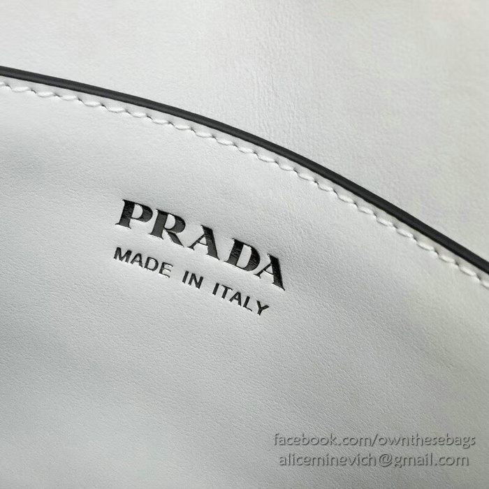 Prada Monochrome Saffiano Leather Bag White 1BD127