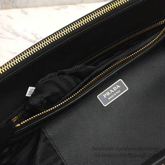 Prada Saffiano leather Galleria Bag Black 1BA274