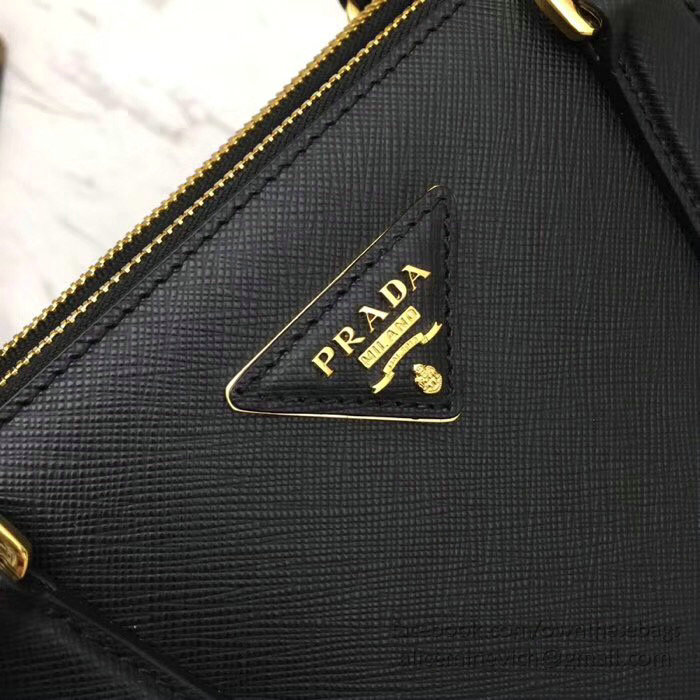 Prada Saffiano leather Galleria Bag Black 1BA274