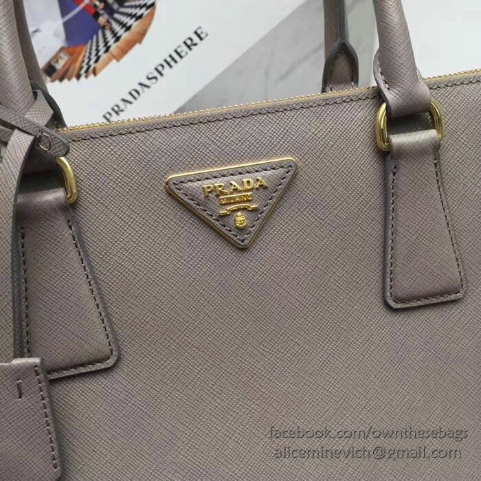 Prada Saffiano leather Galleria Bag Grey 1BA274