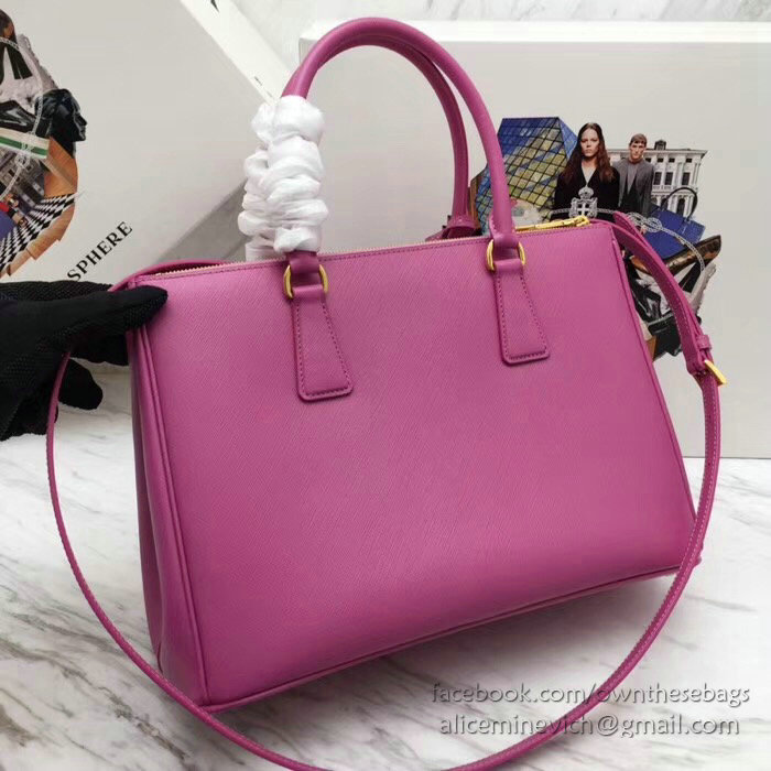 Prada Saffiano leather Galleria Bag Pink 1BA274