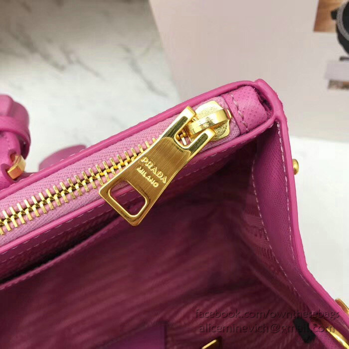 Prada Saffiano leather Galleria Bag Pink 1BA274