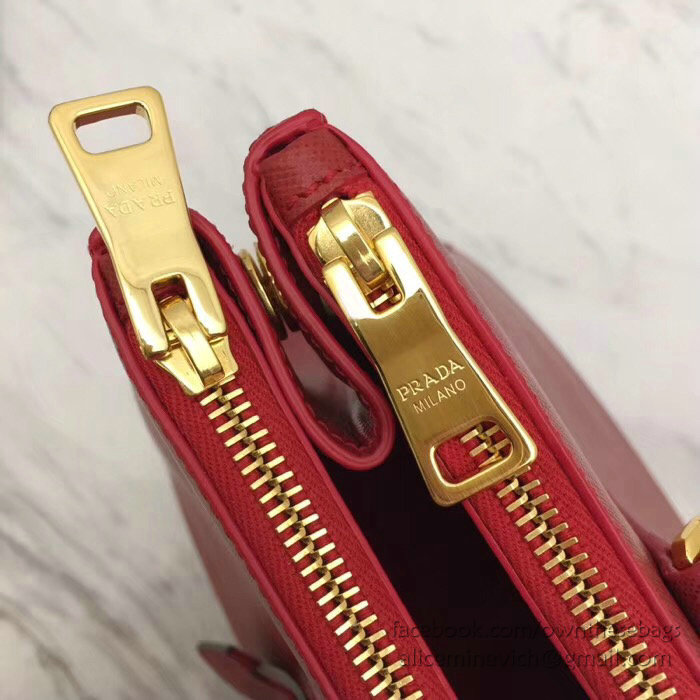 Prada Saffiano leather Galleria Bag Red 1BA274