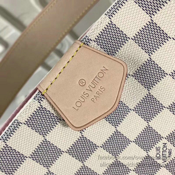 Louis Vuitton Damier Azur Canvas Graceful MM Rose Ballerine N42233