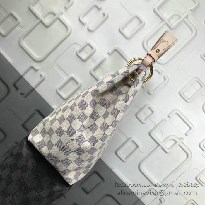 Louis Vuitton Damier Azur Canvas Graceful PM Rose Ballerine N42249