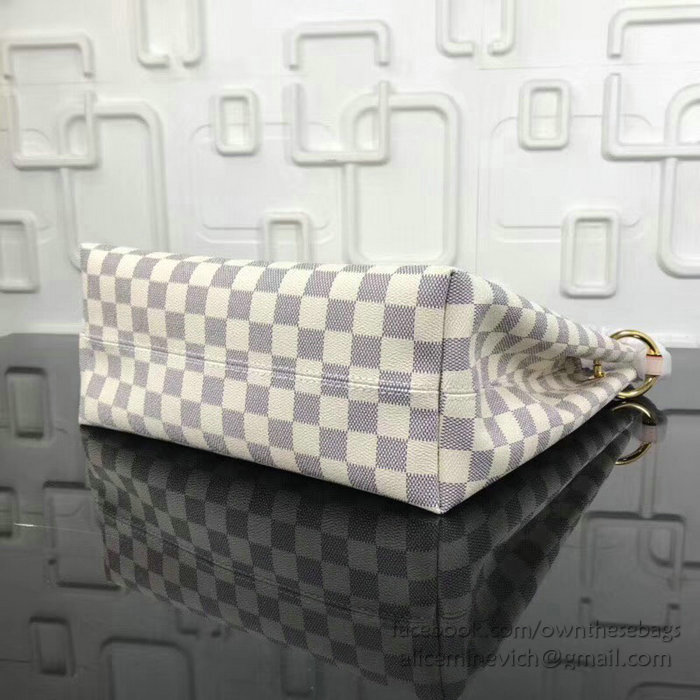 Louis Vuitton Damier Azur Canvas Graceful PM Rose Ballerine N42249