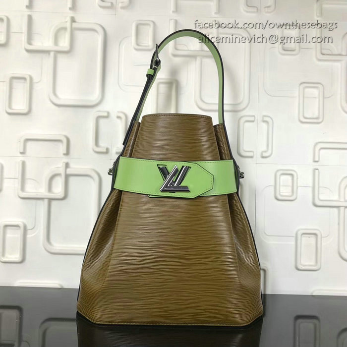 Louis Vuitton Epi Leather Bucket Bag Green M55188