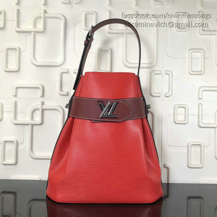 Louis Vuitton Epi Leather Bucket Bag Red M55188