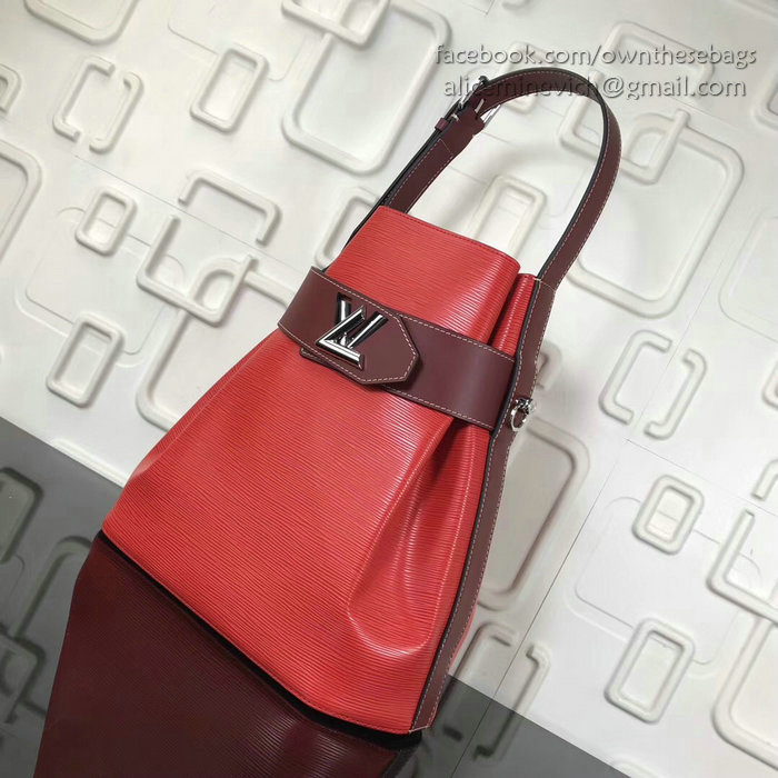 Louis Vuitton Epi Leather Bucket Bag Red M55188