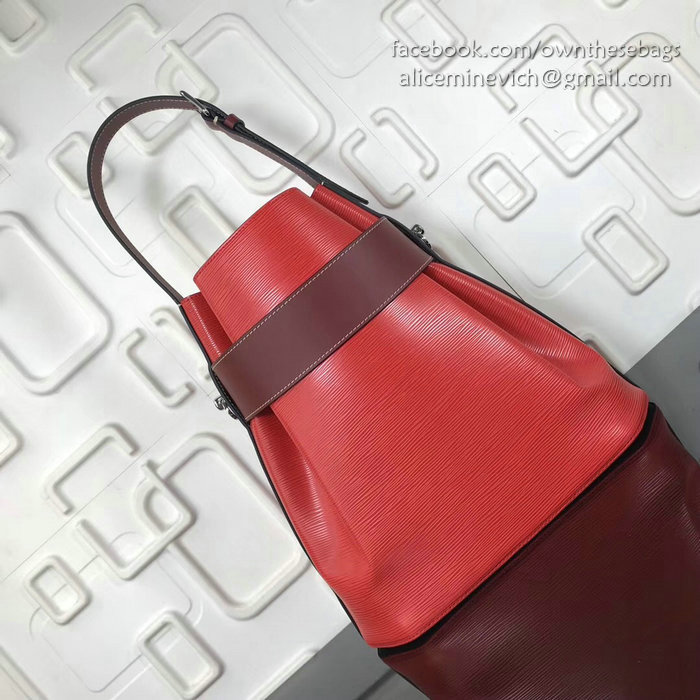 Louis Vuitton Epi Leather Bucket Bag Red M55188