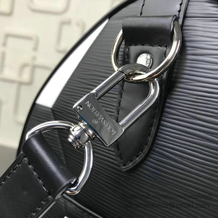 Louis Vuitton Epi Leather Keepall Bandouliere 50 Noir M52187