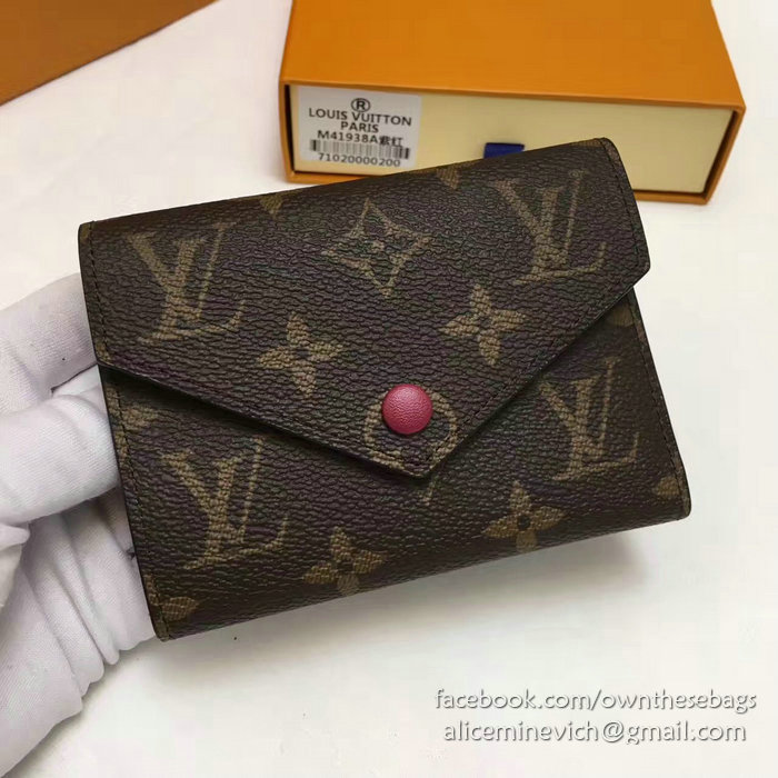 Louis Vuitton Monogram Canvas Victorine Wallet Burgundy M41938