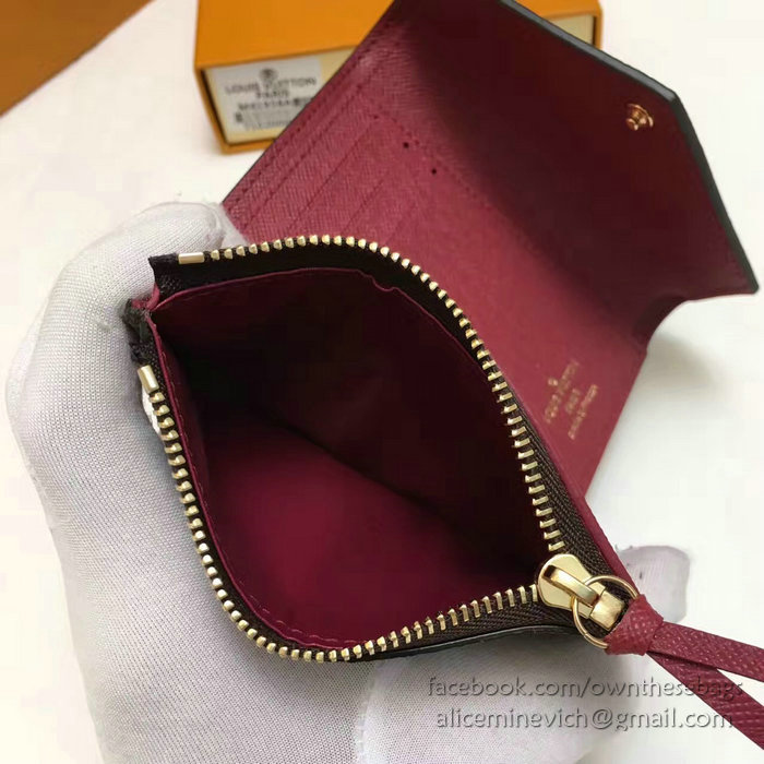 Louis Vuitton Monogram Canvas Victorine Wallet Burgundy M41938