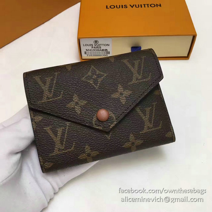 Louis Vuitton Monogram Canvas Victorine Wallet Coffee M41938