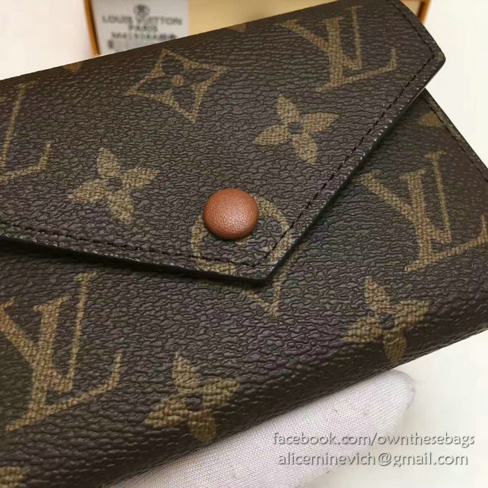 Louis Vuitton Monogram Canvas Victorine Wallet Coffee M41938