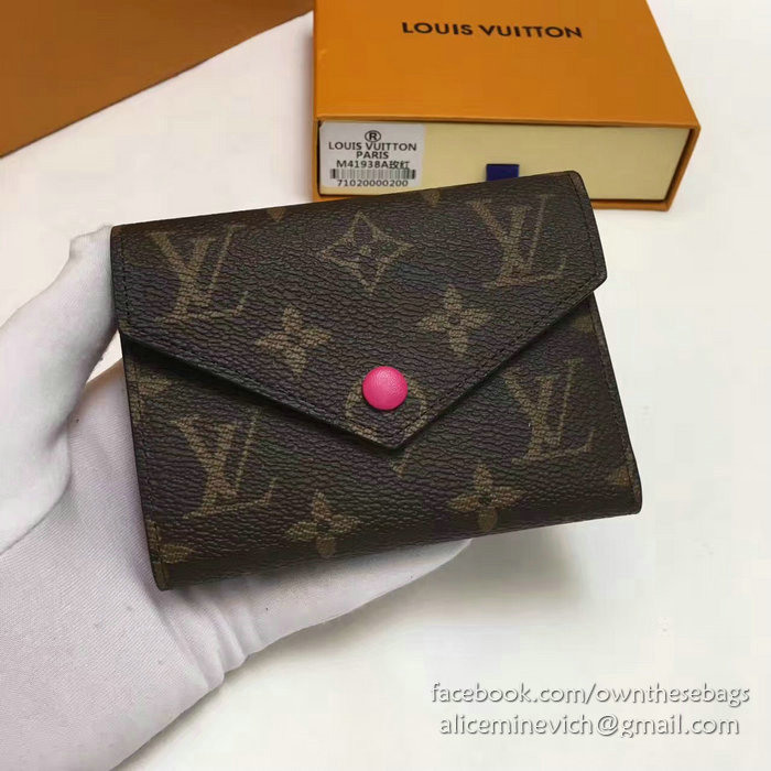 Louis Vuitton Monogram Canvas Victorine Wallet Peach M41938