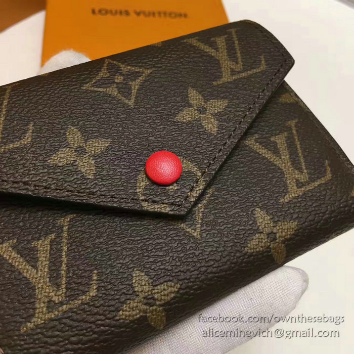 Louis Vuitton Monogram Canvas Victorine Wallet Red M41938